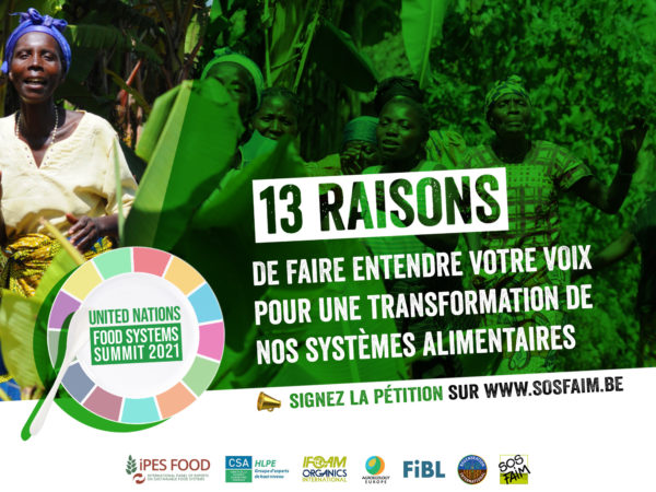 CampagneSAD visuel general FB 600x450 1 - : 13 raisons de faire entendre votre voix pour une transformation de nos systèmes alimentaires